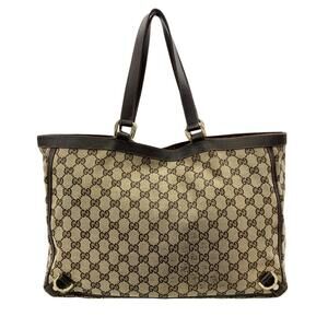 Gucci Tote Bag GG Monogram Abbey Brown Ring